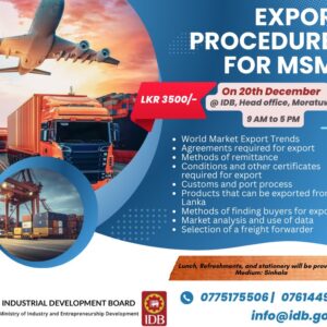 Export Procedures For MSME