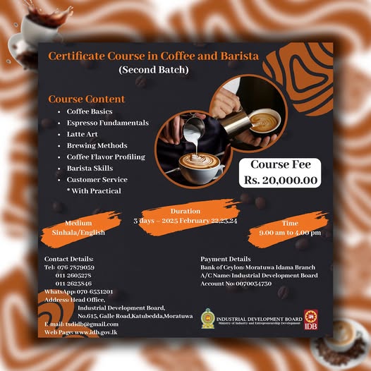 Certificate Course on Coffee and Barista