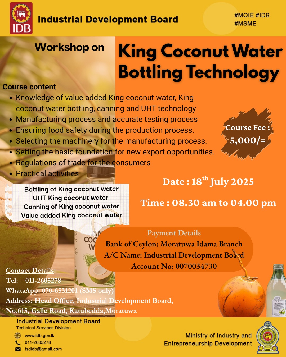 King Coconut Water Bottling Technology