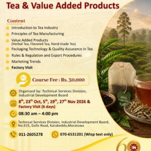 Certificate Course of Tea and Value Addition