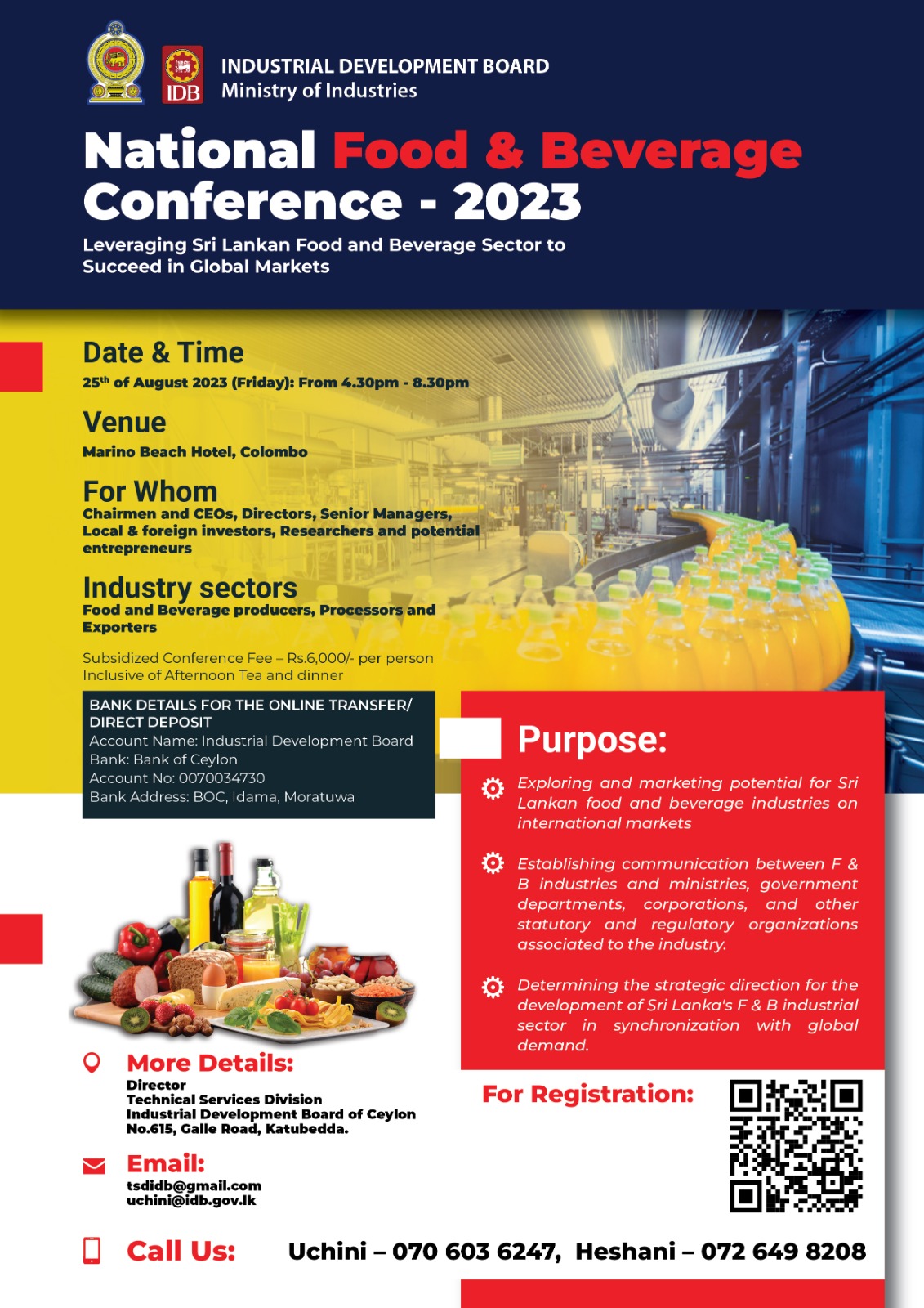 National Food and Beverage Conference 2023 Industrial Development Board