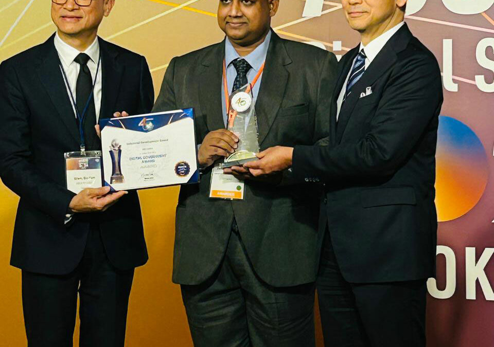 Winning the ASOCIO DX -2024, Digital Government Award representing the public sector by Industrial Development Board, Sri Lanka